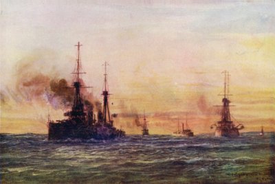 「不屈」と「無敵」、1911 作： William Lionel Wyllie